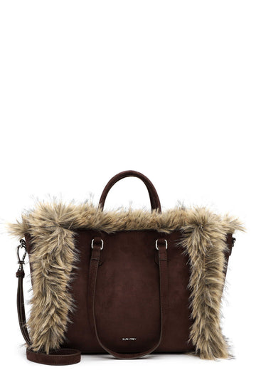 SFY Chessy Shopper mit Bag-in-Bag und Kunstfell-Optik