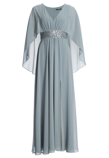 Abendkleid mit Cape aus Chiffon