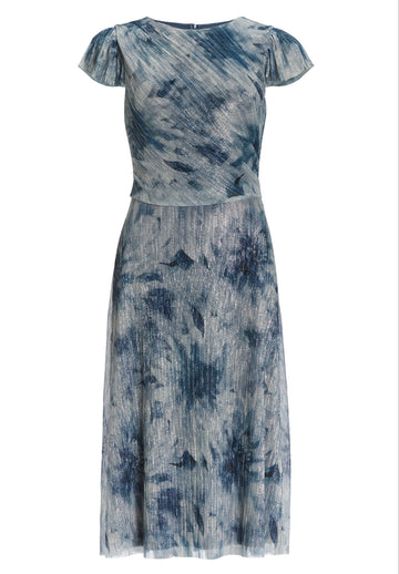 Midi Kleid mit kurzen Ärmeln