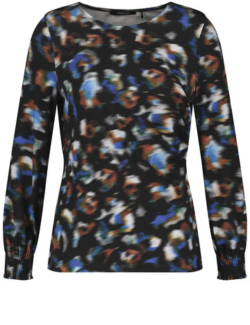 Shirt mit gesmokten Ärmelenden