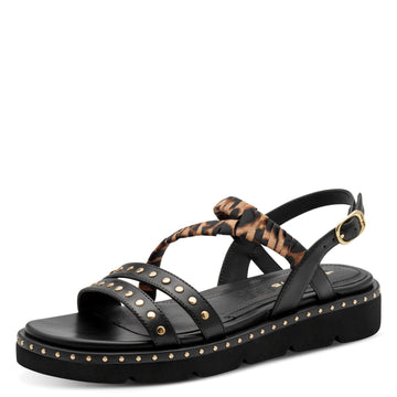 Keil-Sandalette mit Schließe