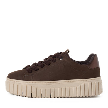 Leder-Sneaker mit Schnürung