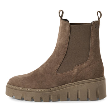 Leder Chelsea Boot mit Keilabsatz