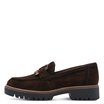 Lederslipper mit Plateau