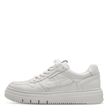 Sneaker Low aus Leder-Textil-Mix