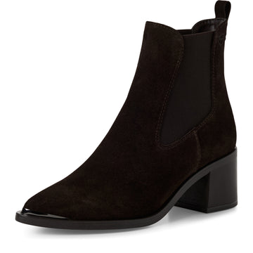 Stiefelette aus Leder mit spitzer Zehenpartie