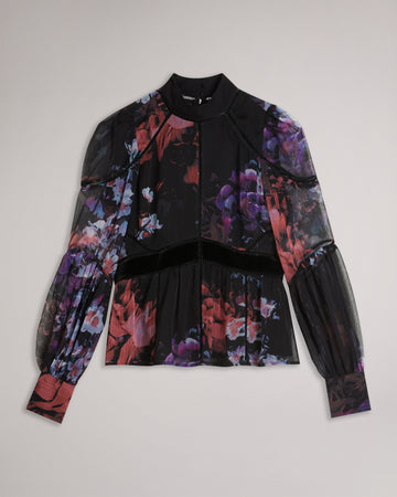 Bluse mit Leiterspitzendetail