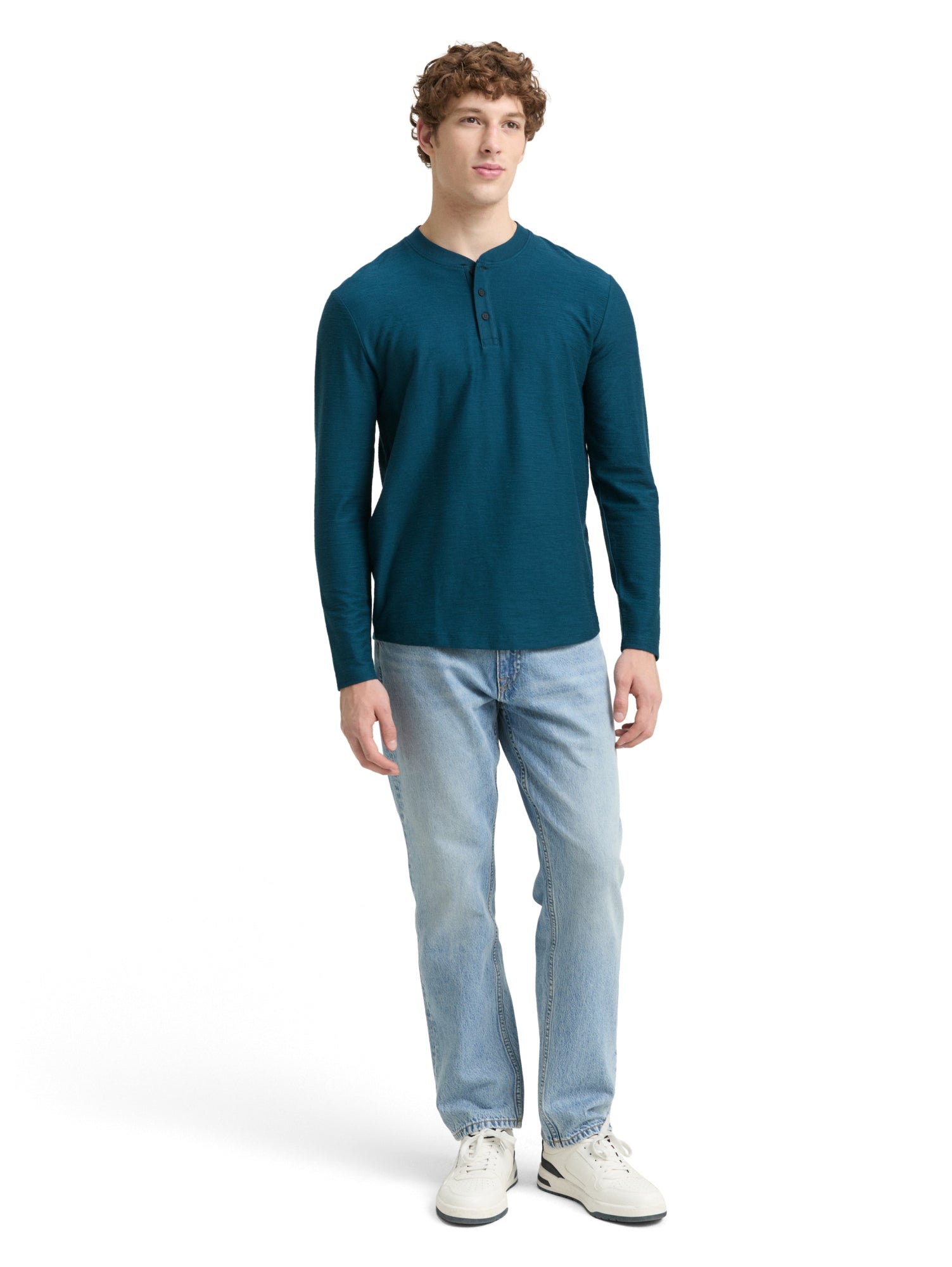 Tom Tailor Denim Langarmshirts  petrol