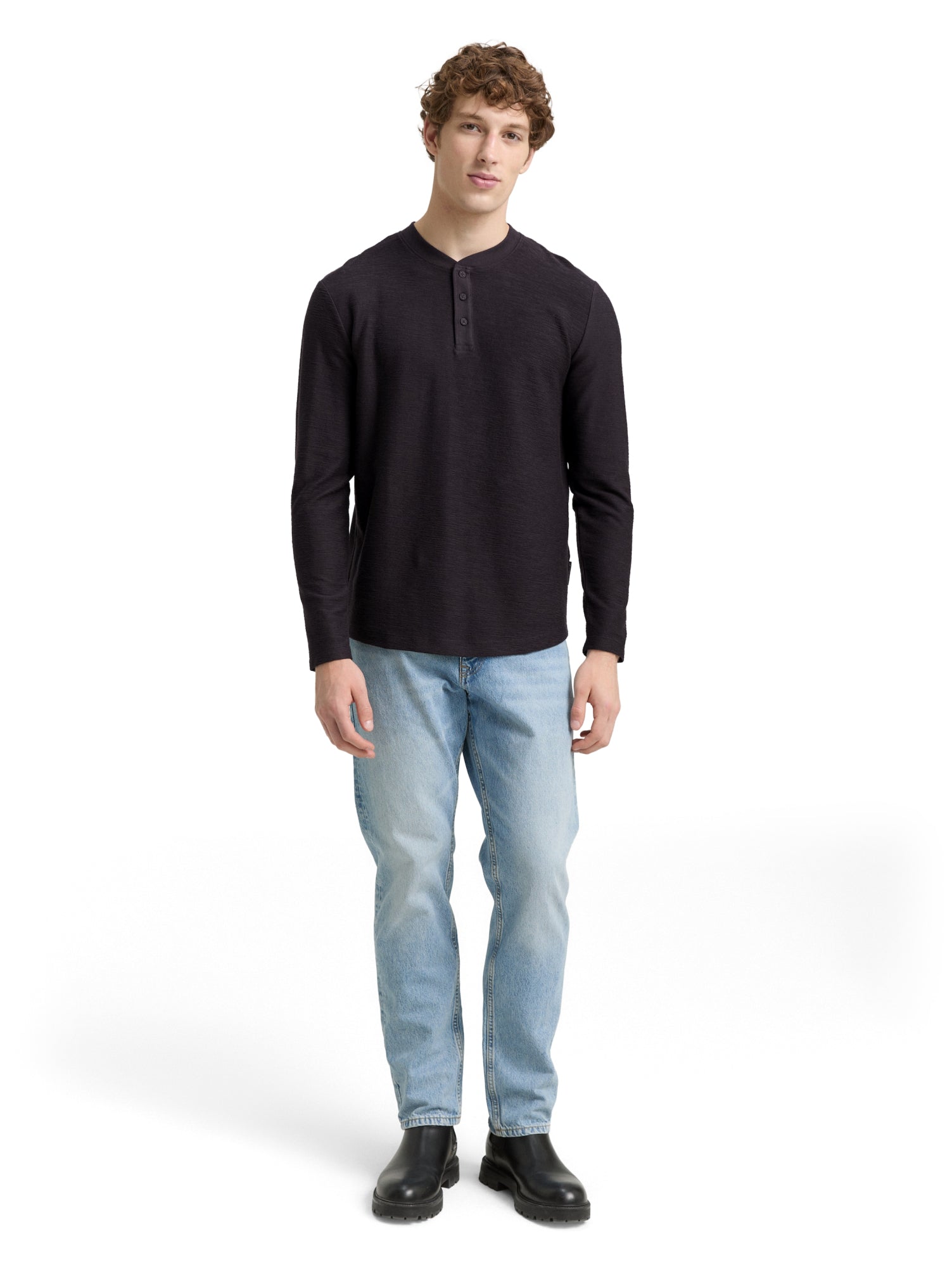 Tom Tailor Denim Langarmshirts  schwarz