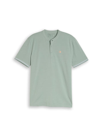 Piqué Poloshirt mit Stehkragen
