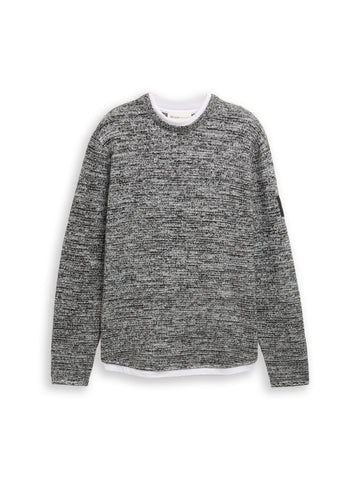 Strickpullover im 2-in-1-Look