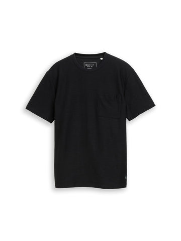 T-Shirt mit Brusttasche im Basic Fit