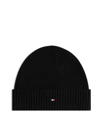 Beanie mit Kaschmir und Hilfiger-Flag-Stickerei