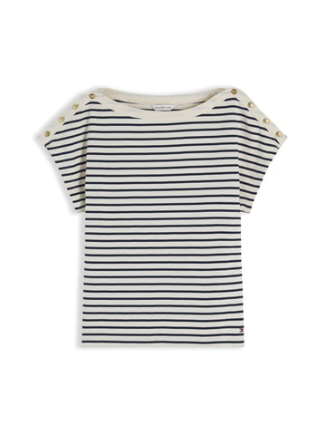 GOLD BTN CAP-SLV BOAT-NK TEE