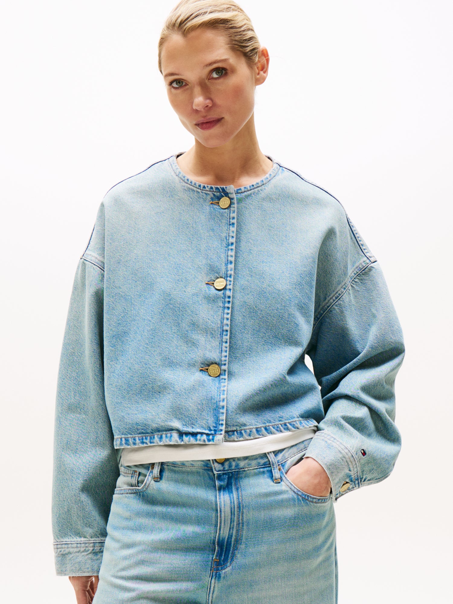 Tommy Hilfiger Jeansjacken  hellblau