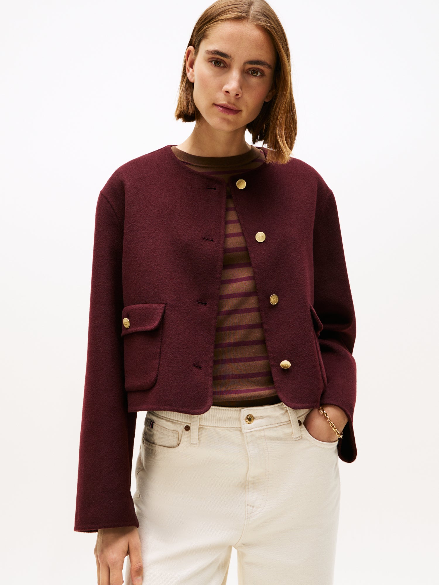 Tommy Hilfiger Leichte Jacken  bordeaux