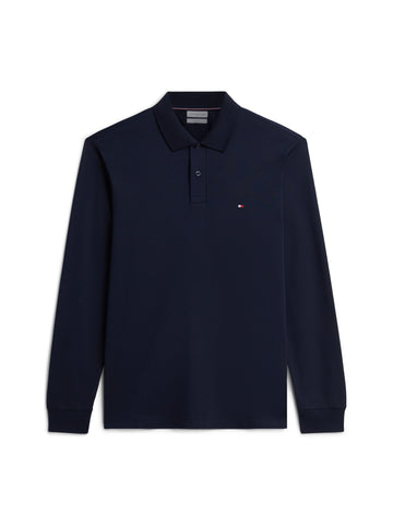 Langarm-Poloshirt mit Liquid-Cotton-Finish
