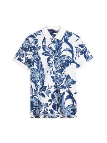 Poloshirt mit Blumen-Allover-Print