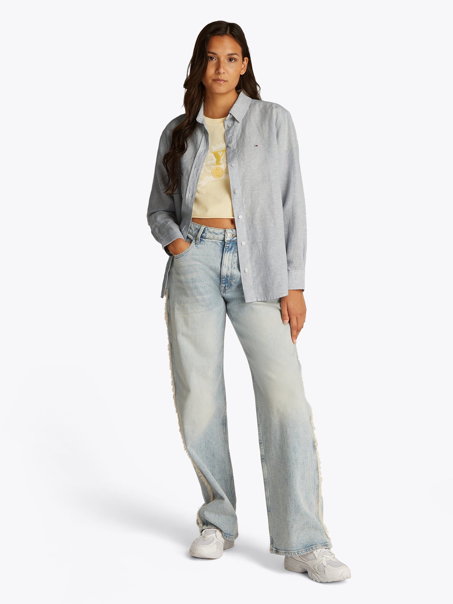 Tommy Jeans Hemdblusen  blau