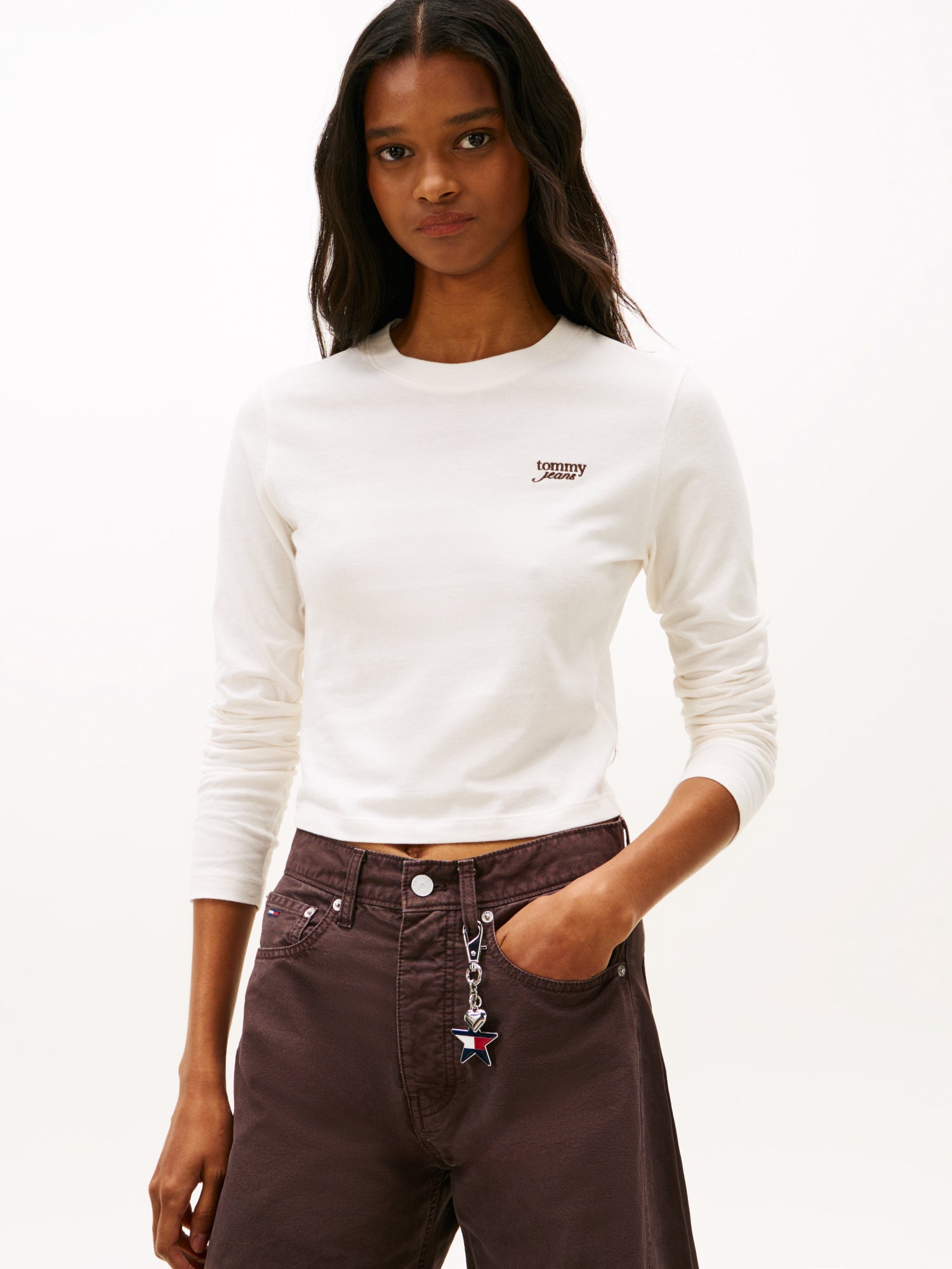 Tommy Jeans Langarmshirts  weiß