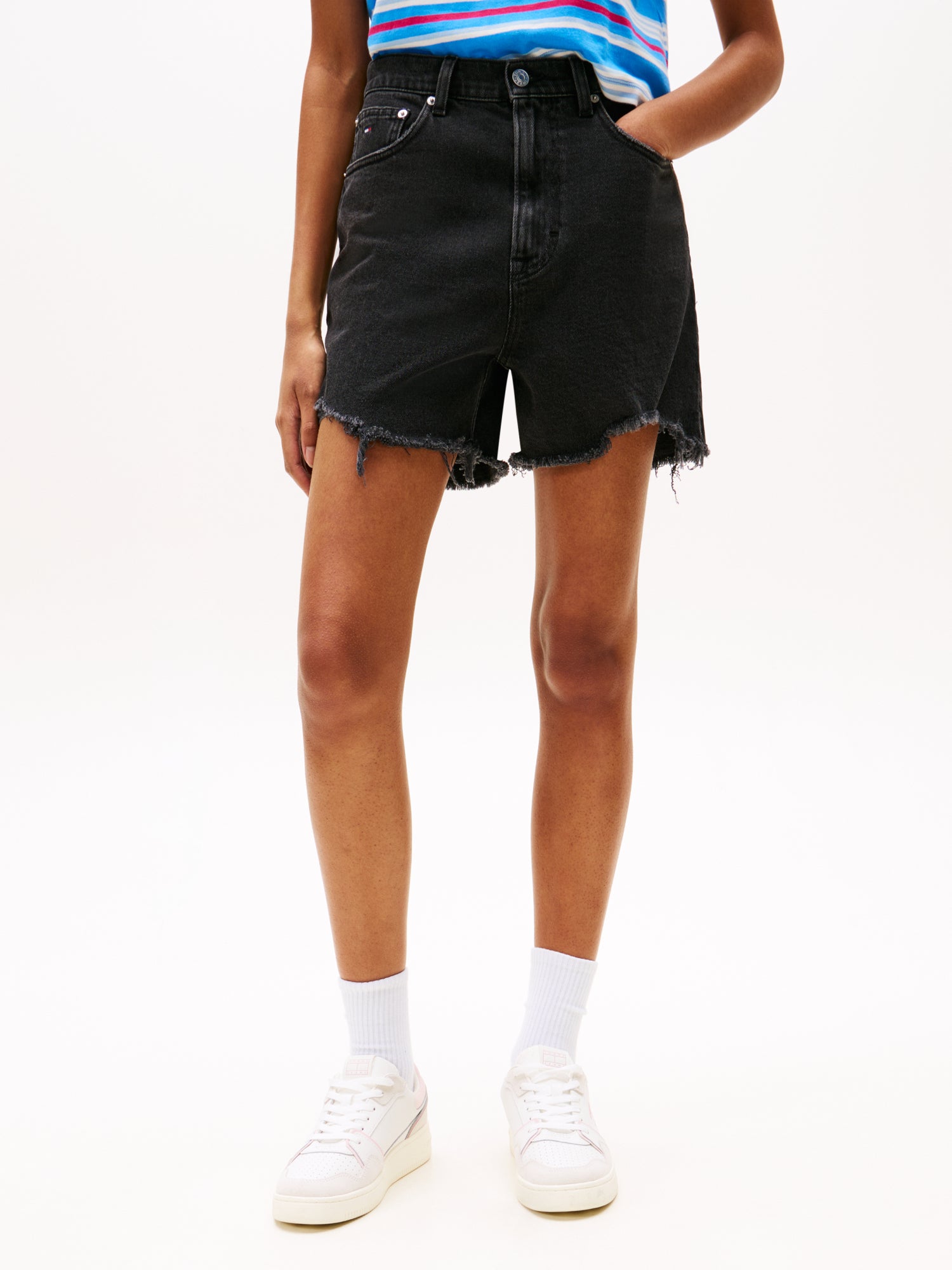 Tommy Jeans Jeansshorts  schwarz