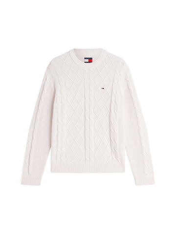 Tommy Flag Pullover mit Zopfmuster
