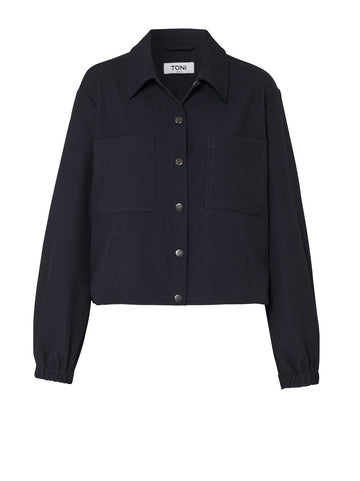 JARA LA Boxy-Jacke in Velourslederoptik