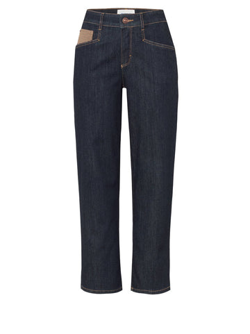 LIV WIDE 7/8 Wide-Leg Jeans - Blue Rinsed