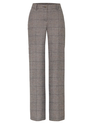 LUISA PALAZZO Wide-Leg Hose mit Karomuster