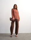 Topshop Hemdblusen  braun