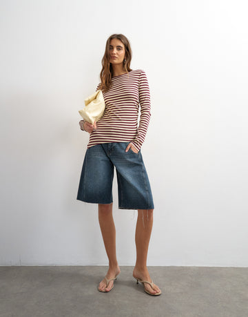 TSRONJA Rippshirt mit Streifen