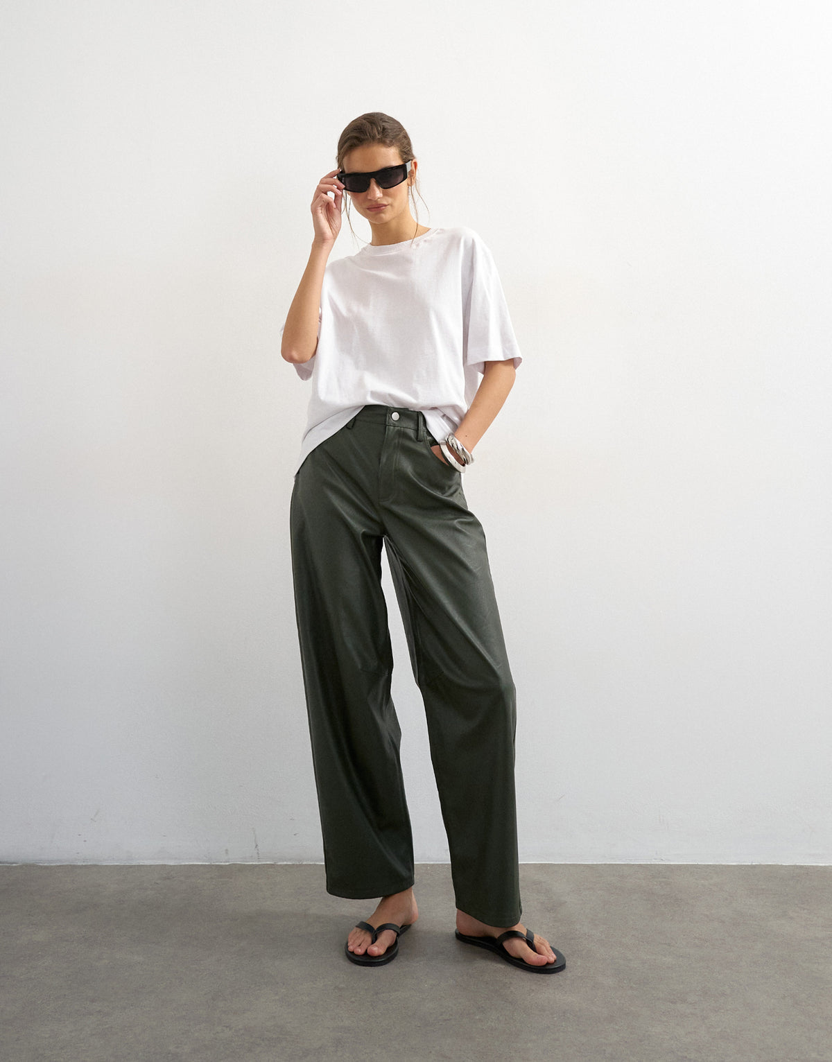 Topshop Chinos  dunkelgrün