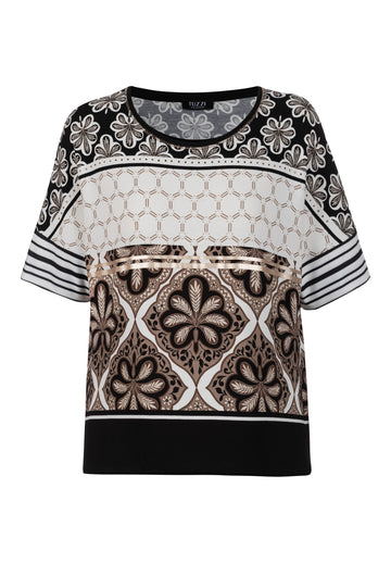 Shirt mit Bordürenmuster