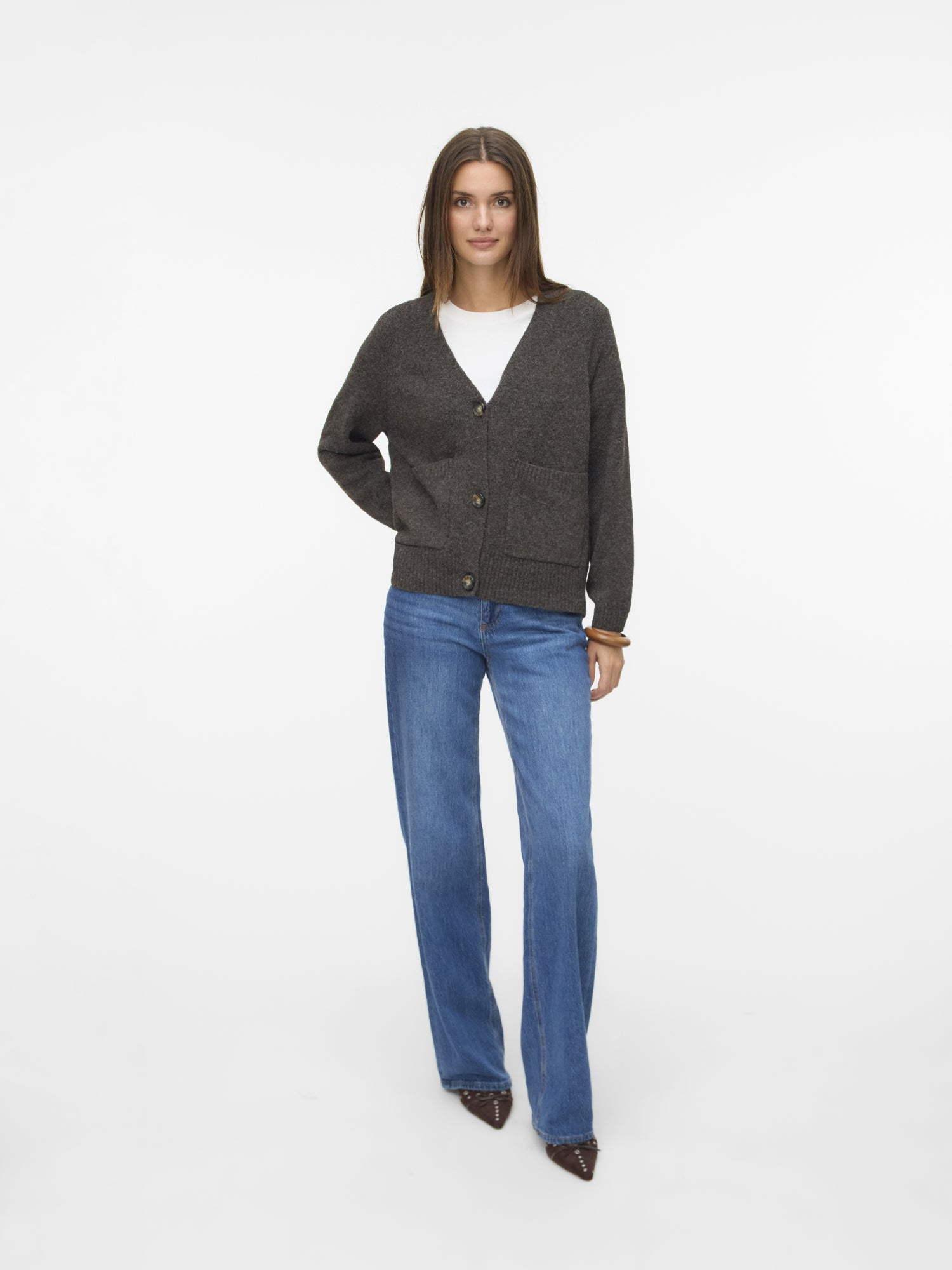 Vero Moda Strickjacken  braun