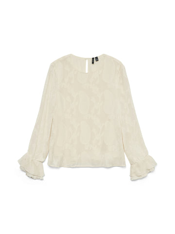 Langarmbluse mit Rüschenärmel