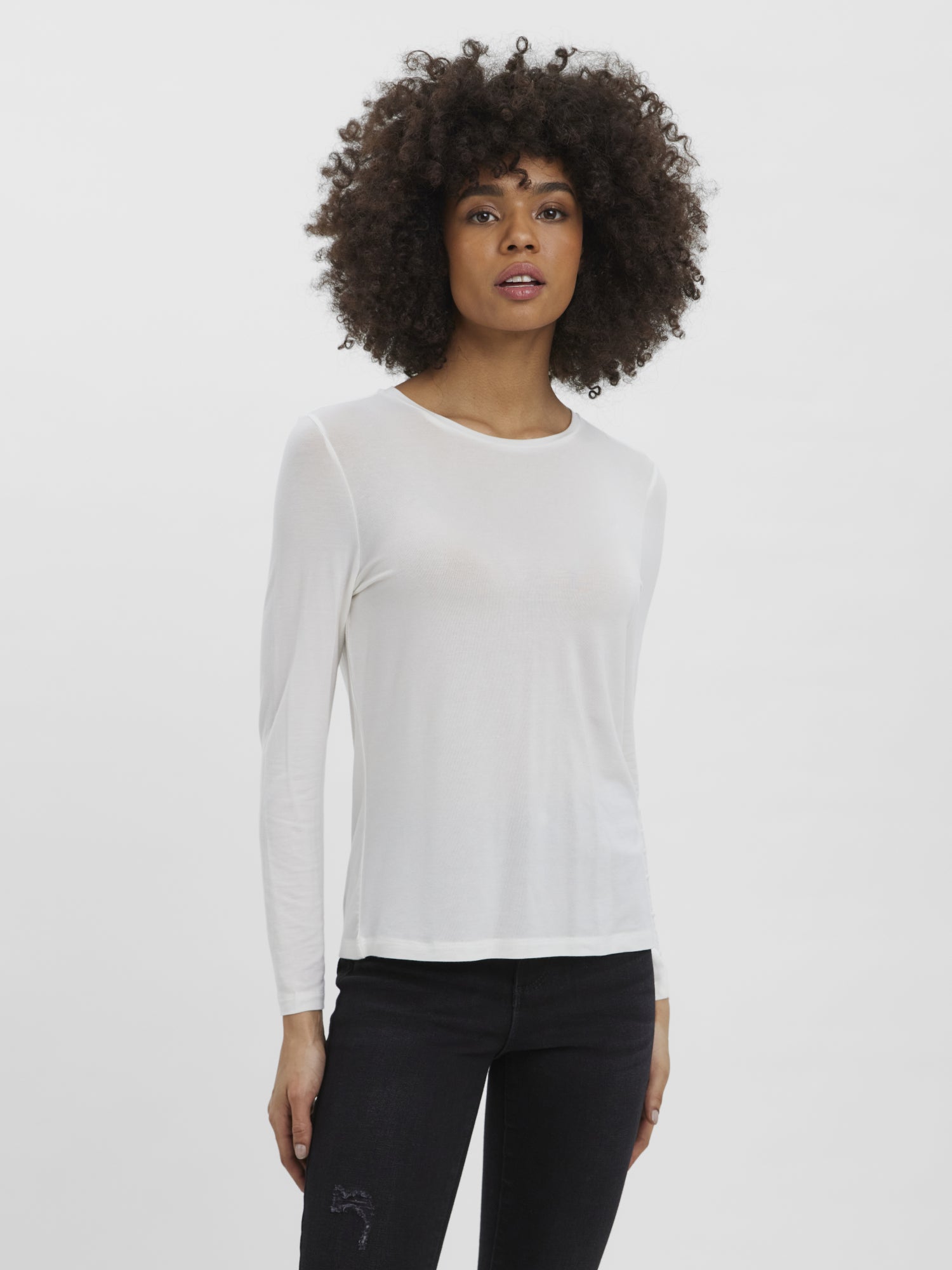 Vero Moda Langarmshirts  creme