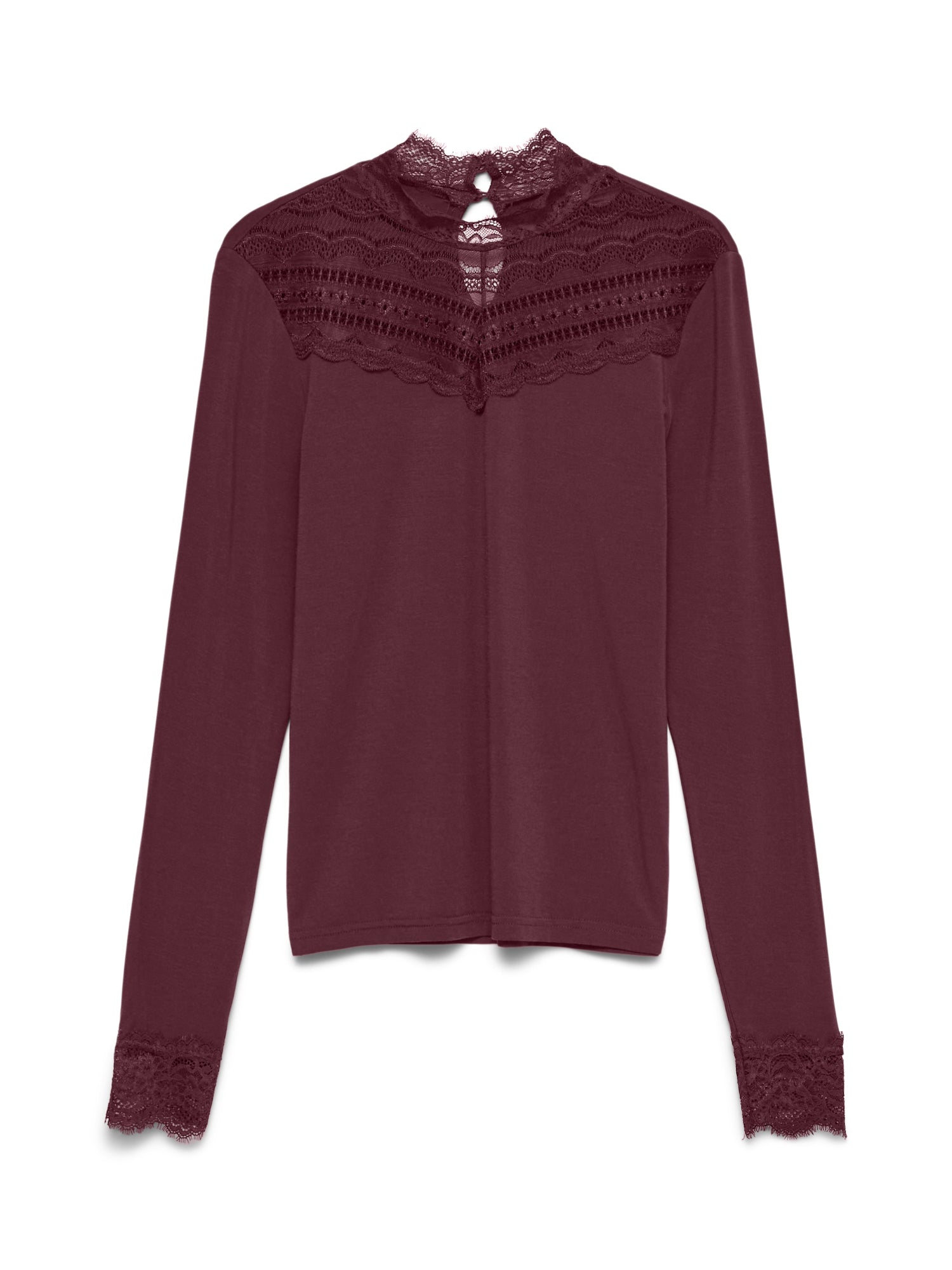 Vero Moda Langarmshirts  dunkelrot