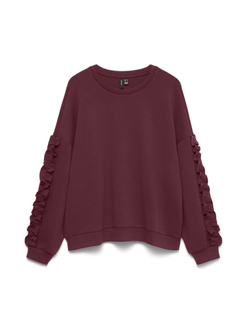 VMMOLDA Sweatshirt mit Rüschen