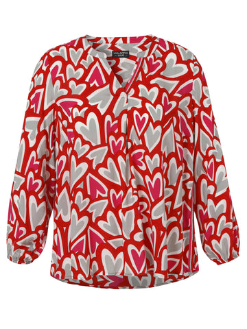 Bluse mit V-Ausschnitt