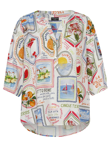 Bluse mit V-Ausschnitt
