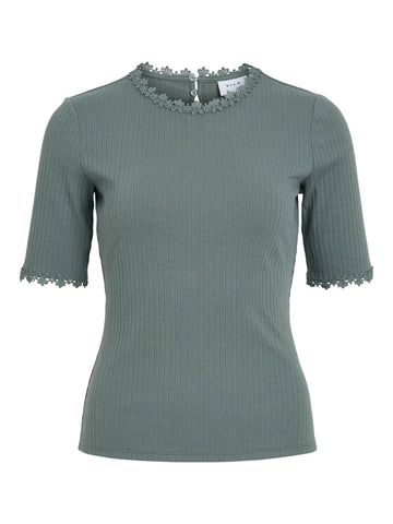 VIBABIA T-Shirt mit Spitzendetail
