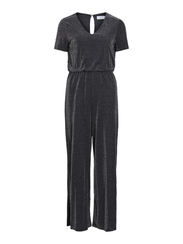 VIELEINAS Jumpsuit mit Glitzer-Effekt
