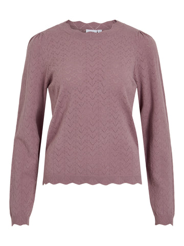 VIFEMI Pointelle Strickpullover