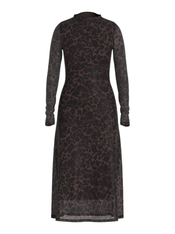 VIFUNDA Midikleid aus Mesh mit Print