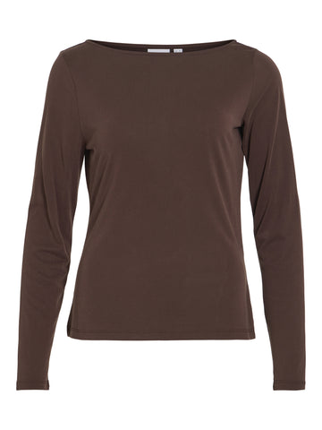 VIMODALA Langarmshirt im Basic-Look