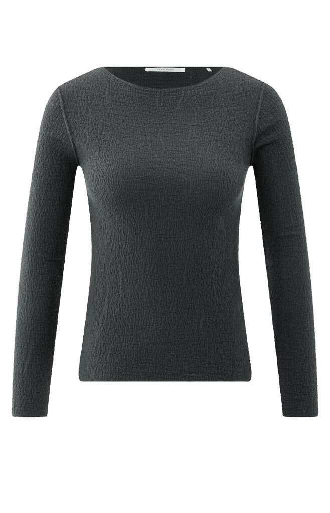 YAYA Langarmshirts  schwarz