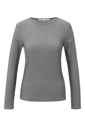 Geripptes langärmeliges Oberteil