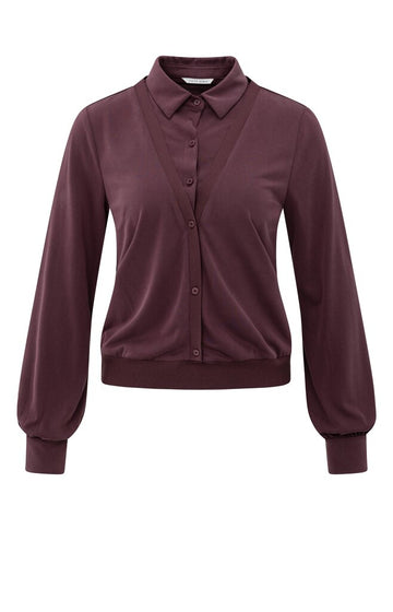 Jerseybluse mit Zwei-Lagen-Look