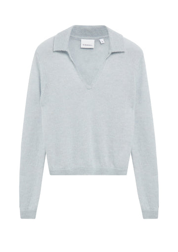 Alpakamix-Pullover mit Polokragen