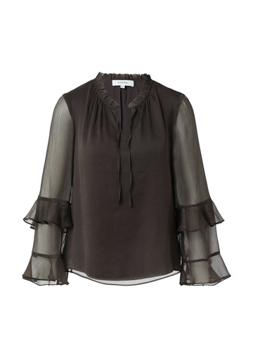 Bluse aus Crêpe-Chiffon